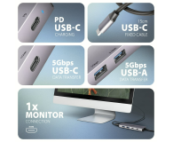 Axagon HMC-5H60 USB-C 5Gbps 5in1 hub - 1485453 - zdjęcie 5